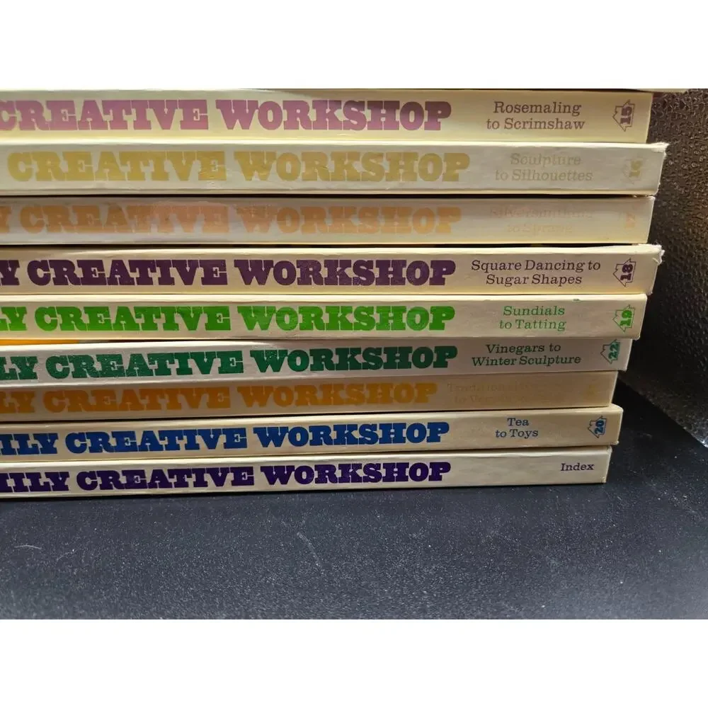 Set of Vintage Hardcover Crafting Books The Family Creative Workshop Vol. #2-22